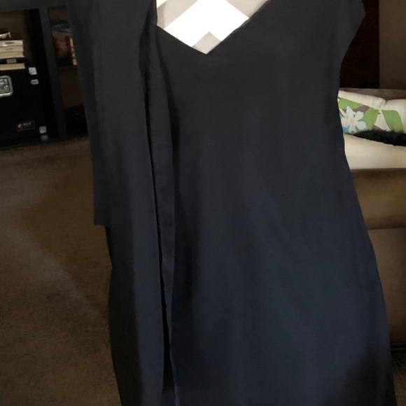 Long Paige Vintage New York Black Cocktail Dress with a Flirty Hem SHIPS FREE - Picture 5 of 11